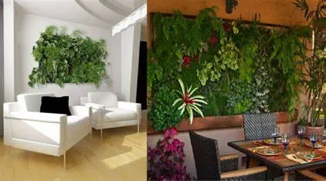 Jardin vertical en una sala